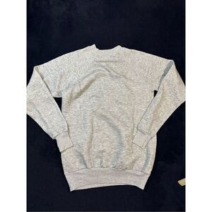 Vintage 1980s Heathered Grey Pullover Sweater Crewneck Mens Large B26